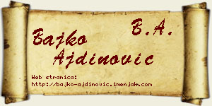 Bajko Ajdinović vizit kartica